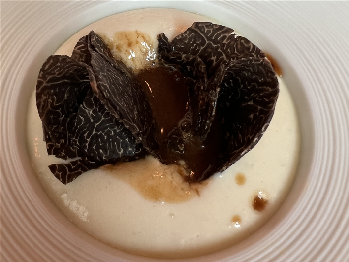 chawanmushi with truffle and sauce